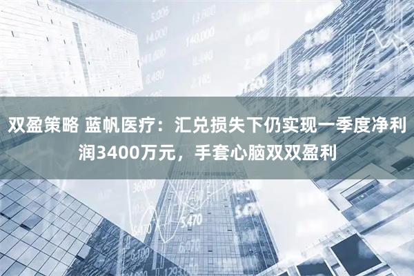 双盈策略 蓝帆医疗：汇兑损失下仍实现一季度净利润3400万元，手套心脑双双盈利